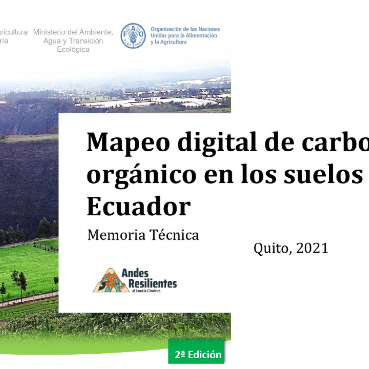 Mapeo digital de carbono orgánico en los suelos del Ecuador. Segunda Edición